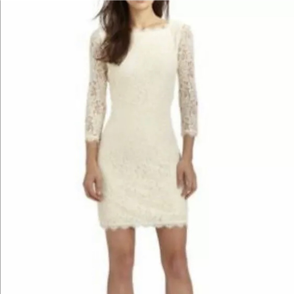 DVF Zarita Dress Size 0 Ivory worn once